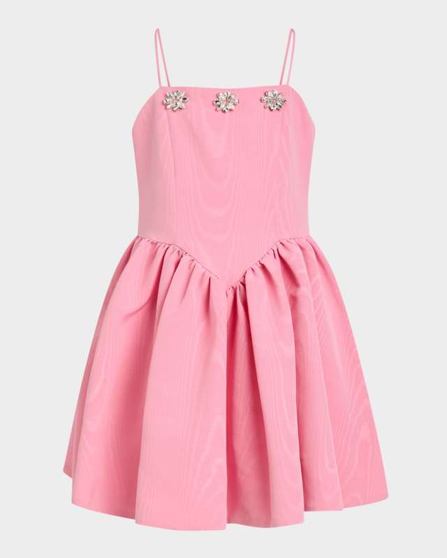 Girl's Eden Floral Embellished Mini Dress, Size 4-14
